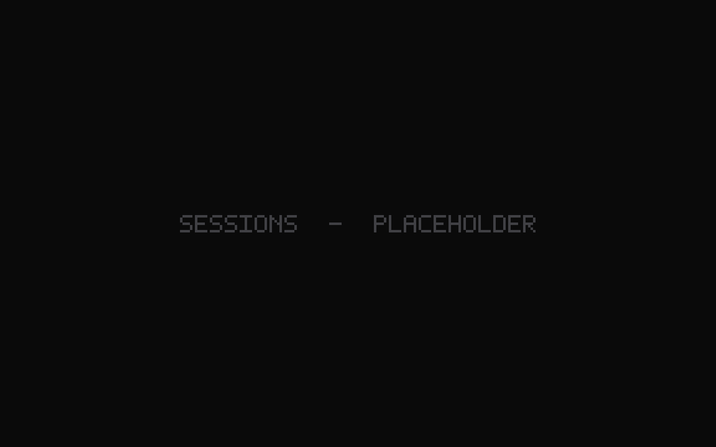 The session logging screen